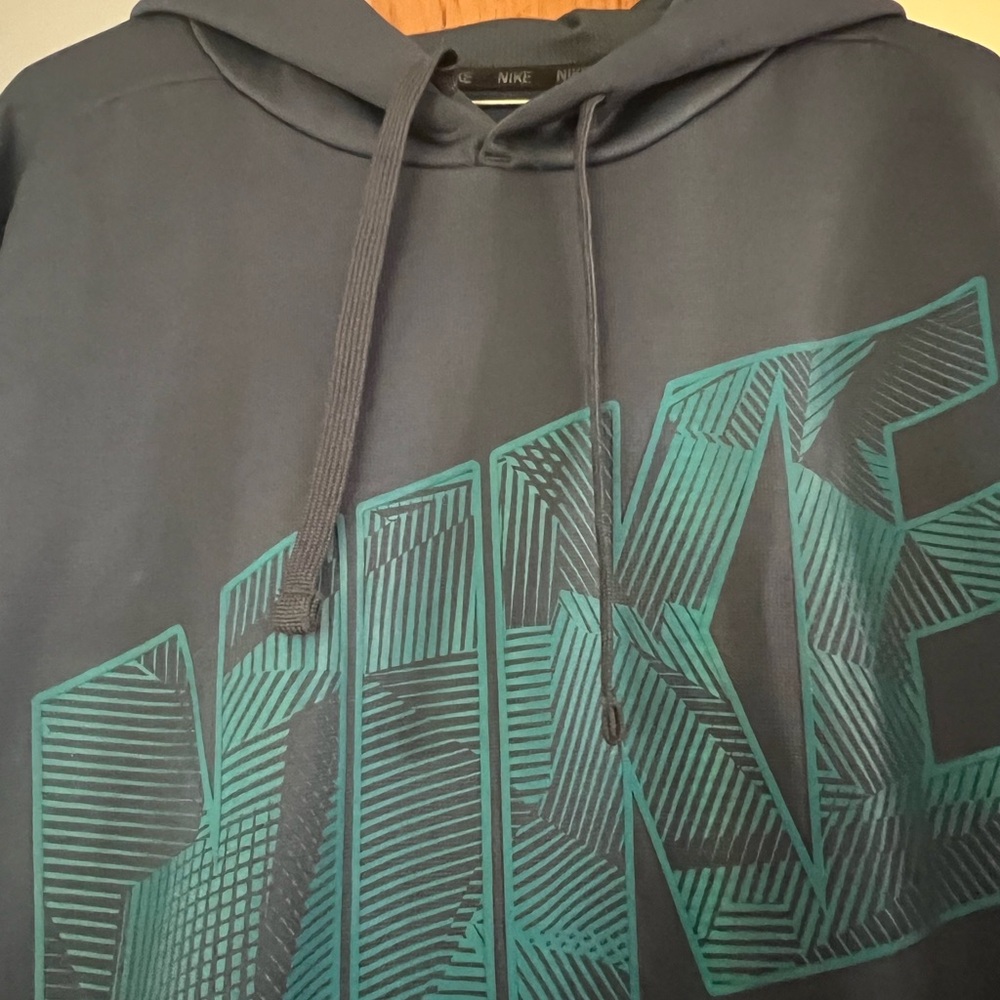 Nike Men’s Thermal-Fit Hoodie Sweatshirt L Blue Pocket